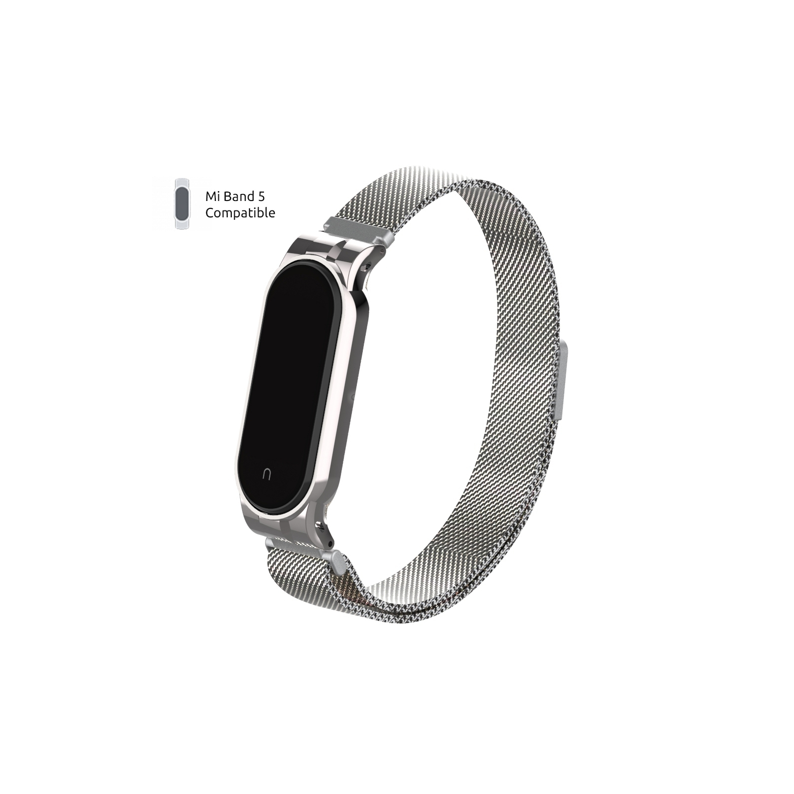 Ремешок для фитнес браслета Armorstandart Milanese Magnetic Band для Xiaomi Mi Band 5 Silver (ARM56849)