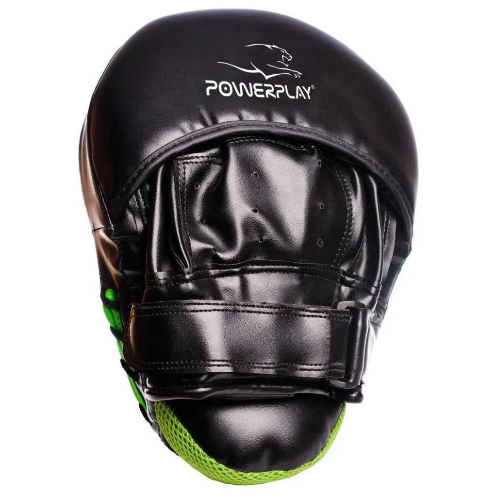 Лапы боксерские PowerPlay 3041 PU Black/Green (PP_3041_Green) изображение 4