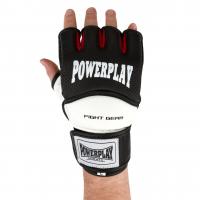 Photos - Martial Arts Gloves PowerPlay Рукавички для MMA  3075 S Black/White  PP3075SBl (PP3075SBl/White)