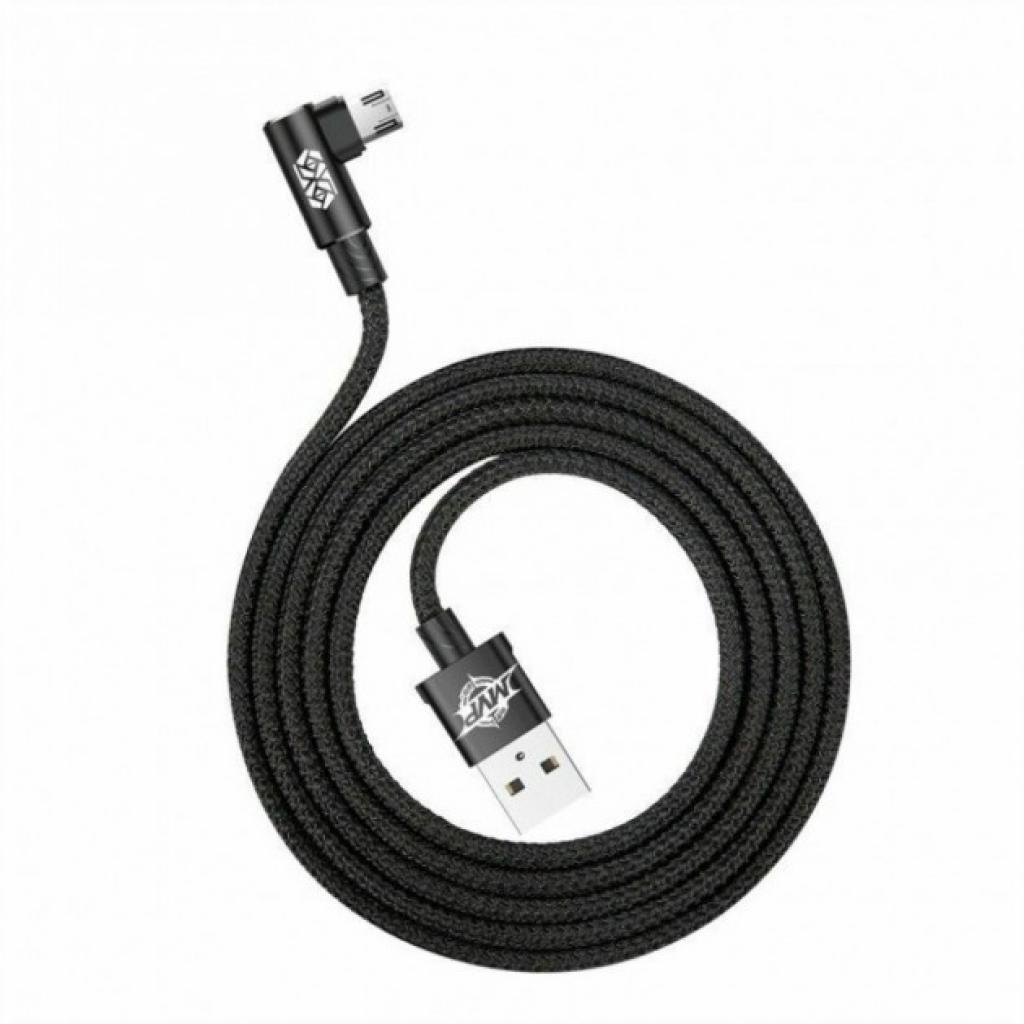 Дата кабель USB 2.0 AM to Micro 5P 1.0m MVP Elbow Black Baseus (CAMMVP-A01) изображение 2