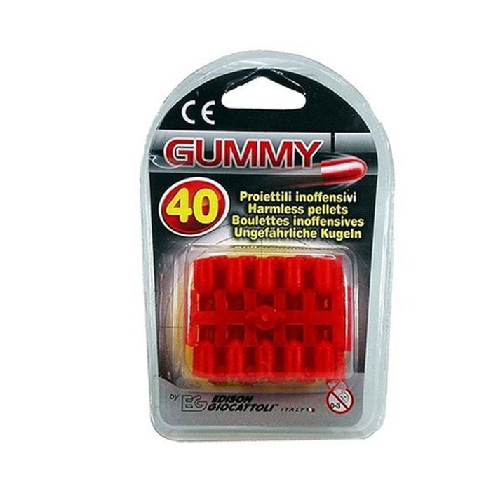 Игрушечное оружие Edison Giоcatolli Пульки резиновые пистолета калибр 8мм 40шт (ED-0410420)