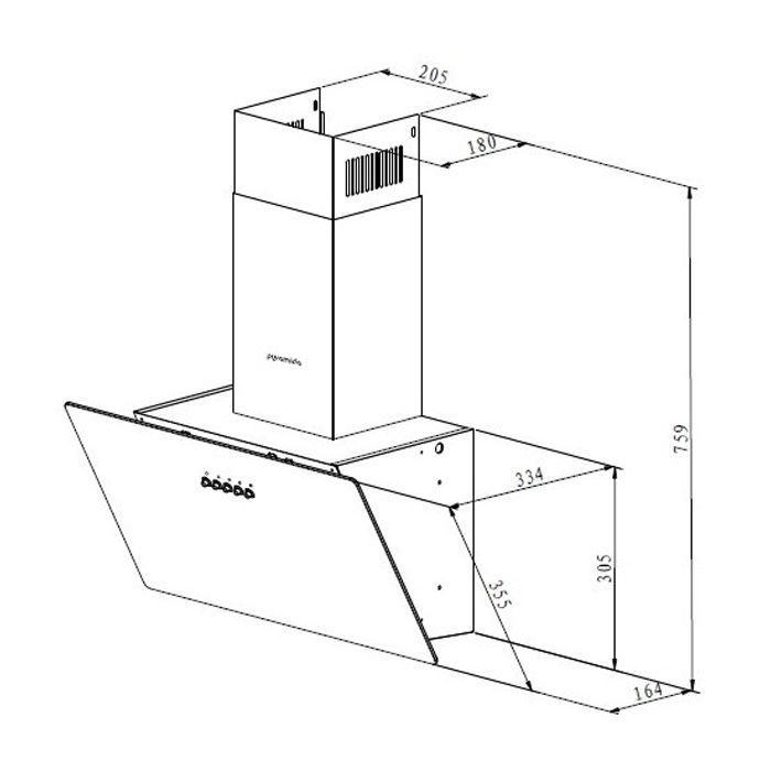 Вытяжка кухонная Pyramida NRX1-50 BL изображение 7