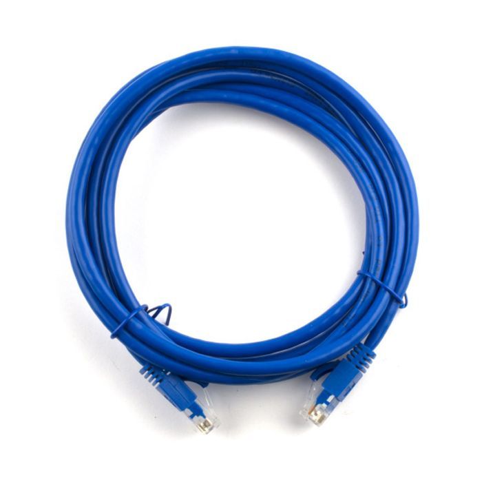 Патч-корд 10м, RJ-45, Cat.5e, CU, медь, синий Ritar (PCR-CU/10Be / 09800)