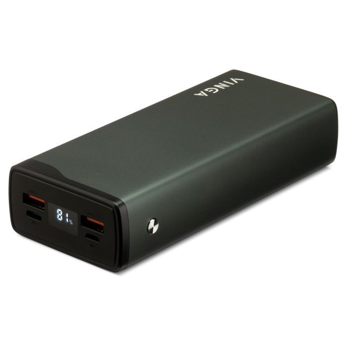 Батарея универсальная Vinga 30000 mAh QC3.0+PD 3 ports LCD metal 20W (VPB3QPALD) изображение 2