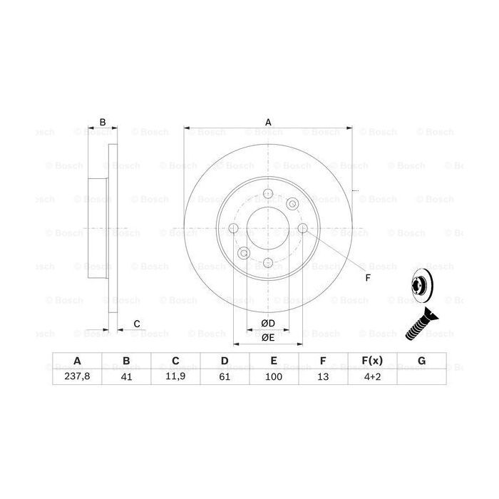 Гальмівний диск Bosch 0 986 478 105 зображення 5