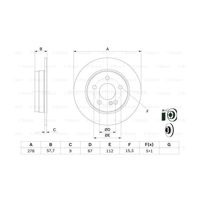 Гальмівний диск Bosch 0 986 479 409 зображення 5