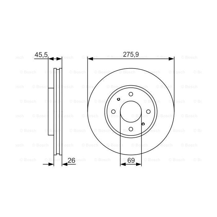 Гальмівний диск Bosch 0 986 479 R94 зображення 5