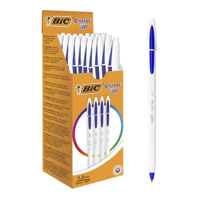 Ручка шариковая Bic Cristal Up с белым шестигранным корпусом Синяя (bc949879) изображение 2