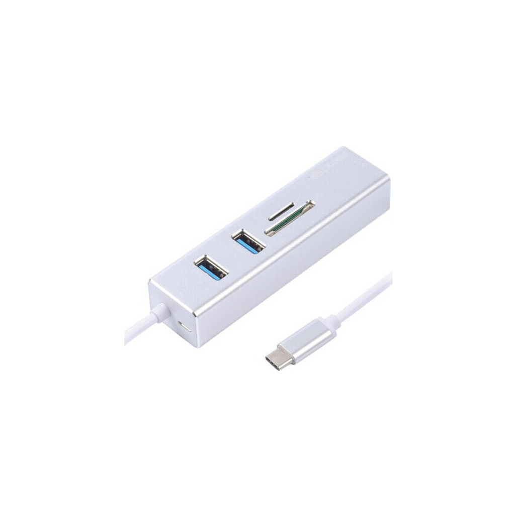 Концентратор Maxxter USB to Gigabit Ethernet, 2 Ports USB 3.0 + microSD/TF card r (NECH-2P-SD-01) изображение 2