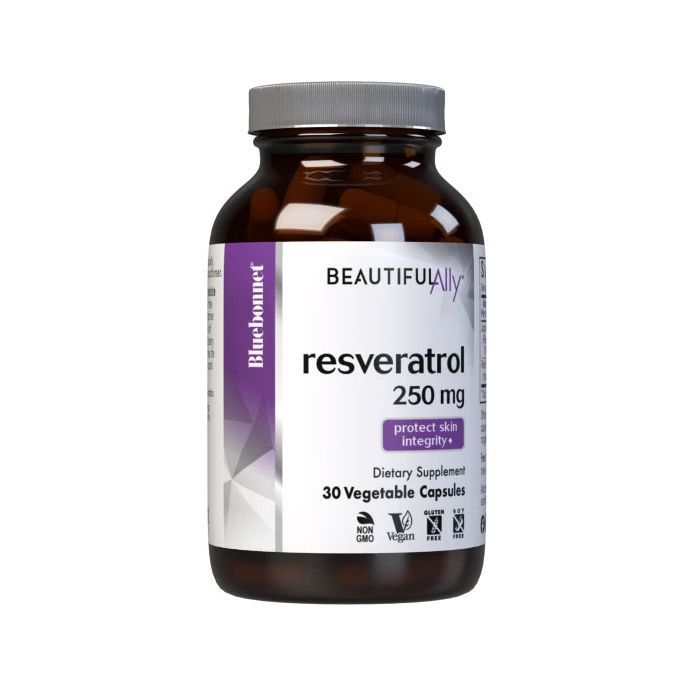 Антиоксидант Bluebonnet Nutrition Ресвератрол 250 мг, Beautiful Ally, Resveratrol 250 мg, 30 (BLB0876)