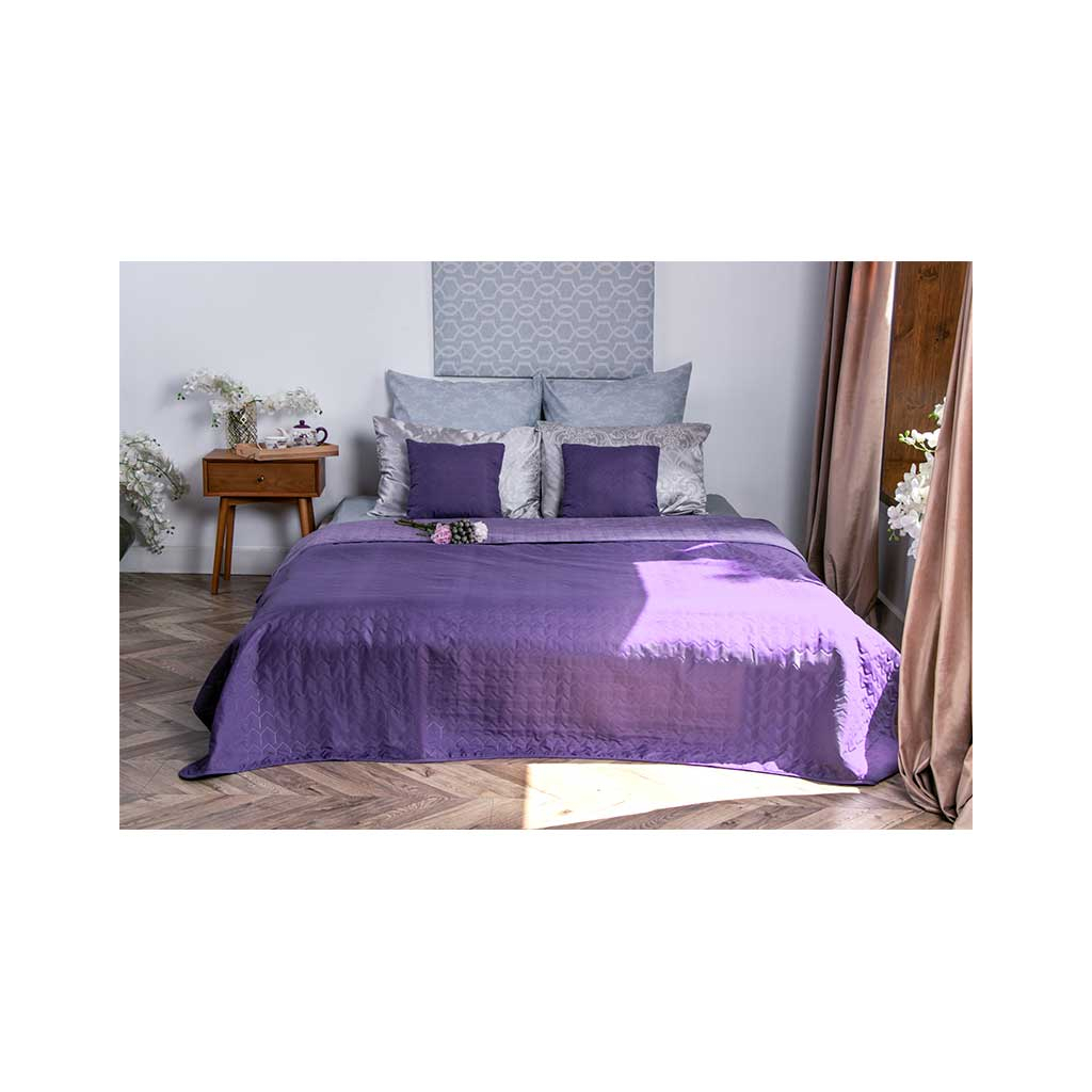 Покривало Руно двостороннє декоративне Velour Violet 220х240 см (330.55_Violet) зображення 4