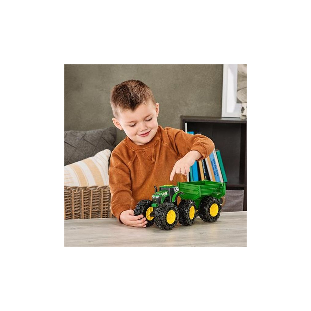 Спецтехника John Deere Kids Monster Treads с прицепом и большими колесами (47353) изображение 7