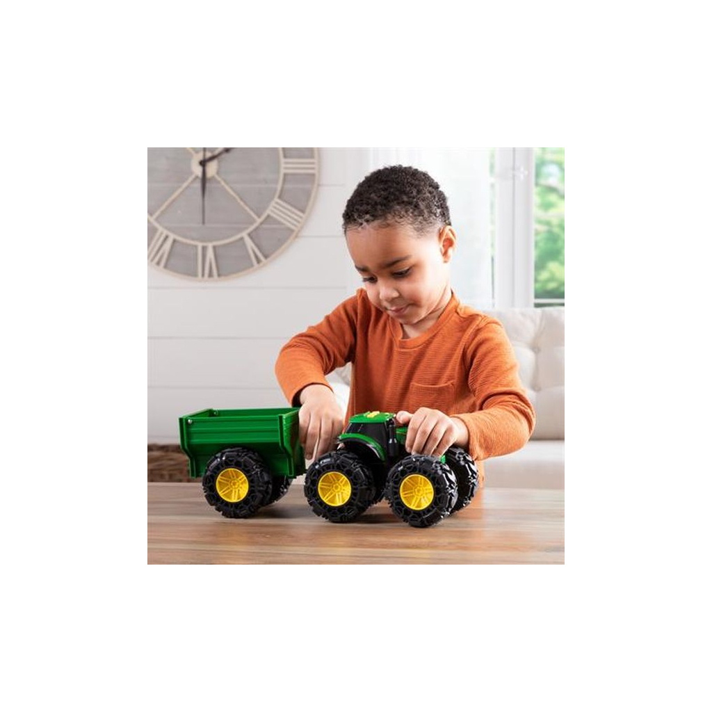 Спецтехника John Deere Kids Monster Treads с прицепом и большими колесами (47353) изображение 8