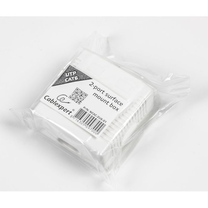 Компьютерная розетка Cablexpert RJ45x2 UTP, cat.6 (NCAC-2U6-01) изображение 3