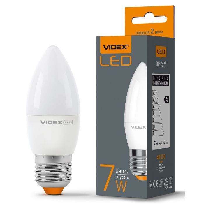 Лампочка TITANUM LED C37e 7W E27 4100K (VL-C37e-07274) изображение 3