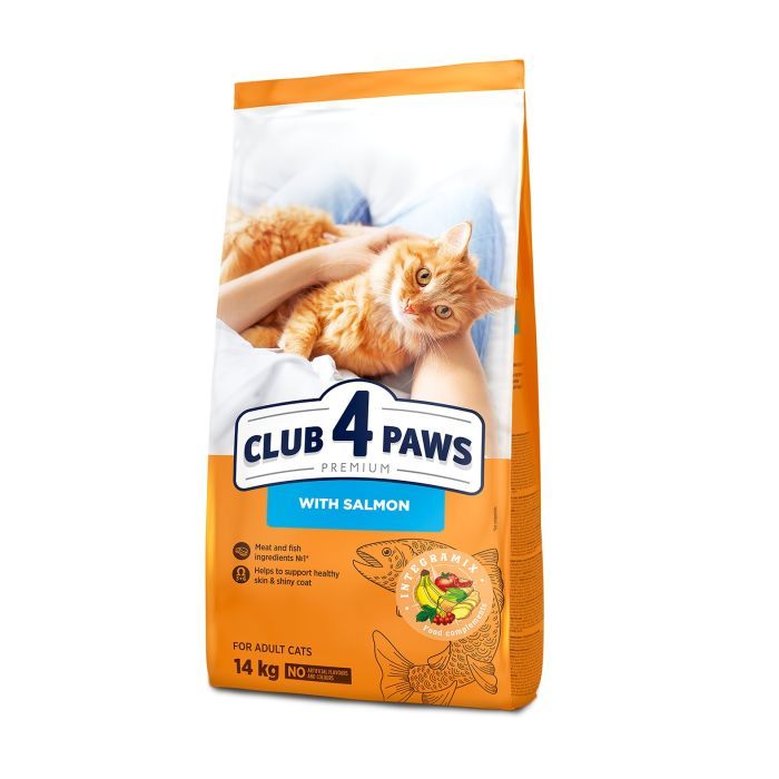 Сухой корм для кошек Club 4 Paws Премиум. С лососем 14 кг (4820083909238)