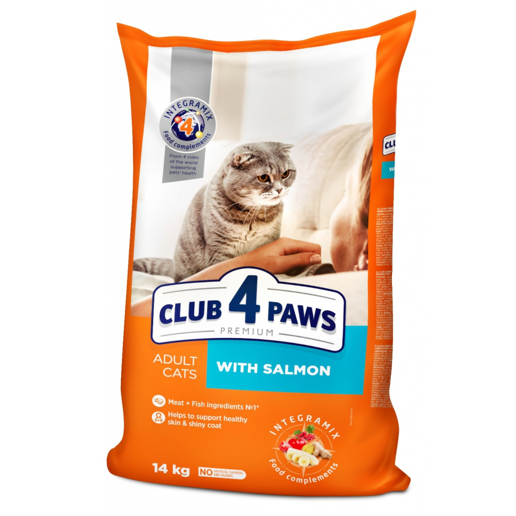 Сухий корм для кішок Club 4 Paws Преміум. З лососем 300 г (4820083909221)