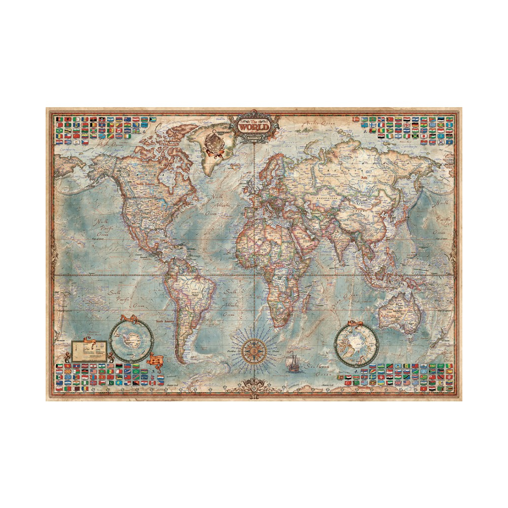 Пазл Educa Политическая карта мира 1500 элементов (6425212) изображение 2