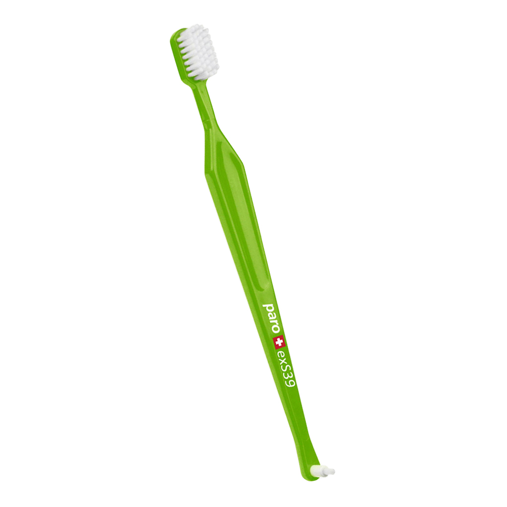 Зубная щетка Paro Swiss exS39 в полиэтиленовой упаковке Ультрамягкая Зеленая (7610458097143-green)