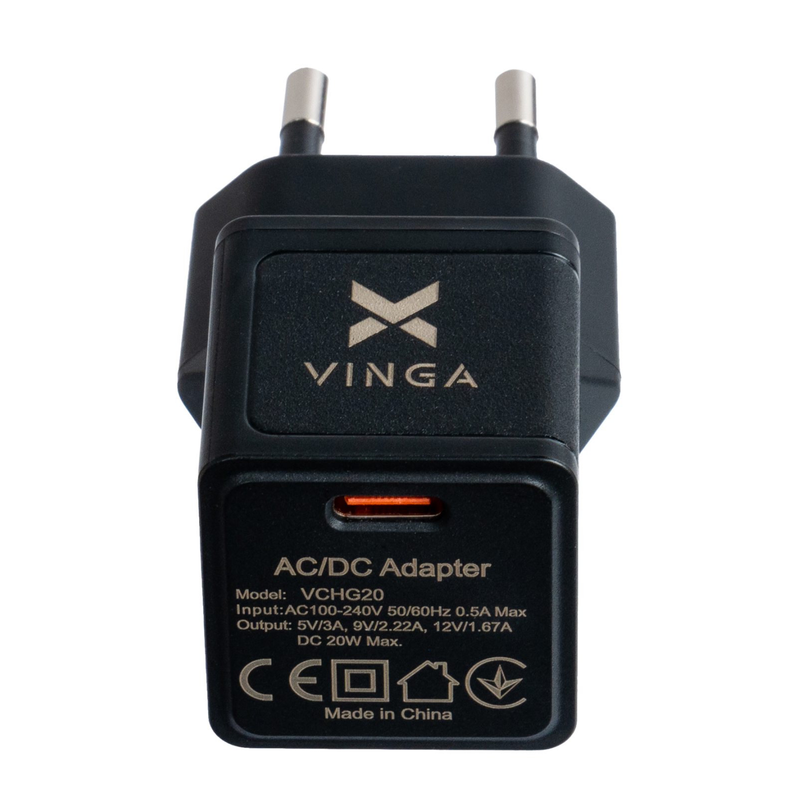 Зарядний пристрій Vinga USB-C 20W PowerDelivery Wall Charger (VCHG20) зображення 3