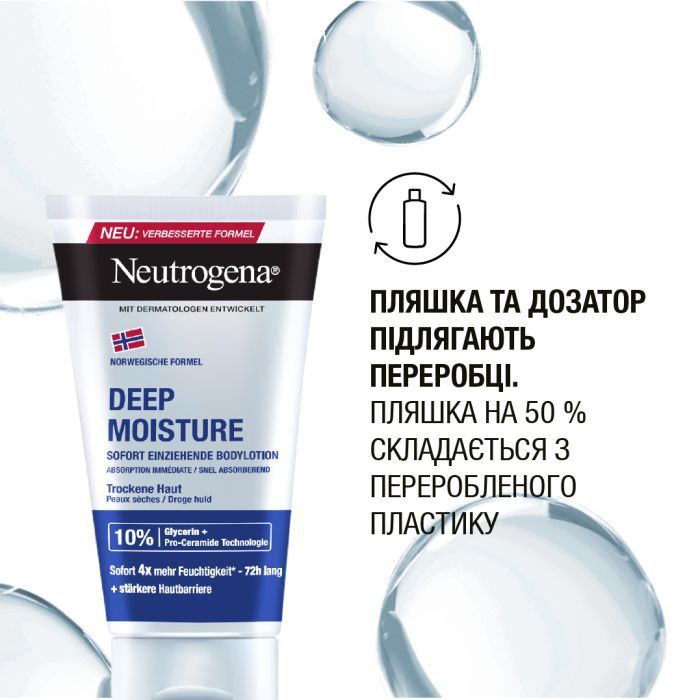 Лосьйон для тіла Neutrogena Глибоке зволоження для сухої шкіри 75 мл (3574660577518/3574661750538) зображення 7
