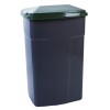 Контейнер для мусора Алеана с крышкой темно-серый с зеленым 90 л (3326)