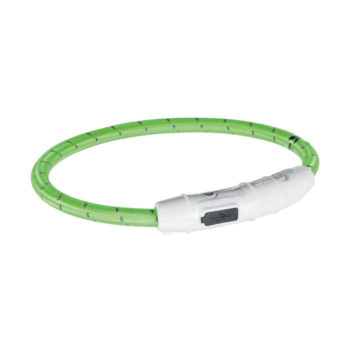 Ошейник для животных Trixie светящийся с USB M-L 45 см/7 мм розовый (4053032127074)
