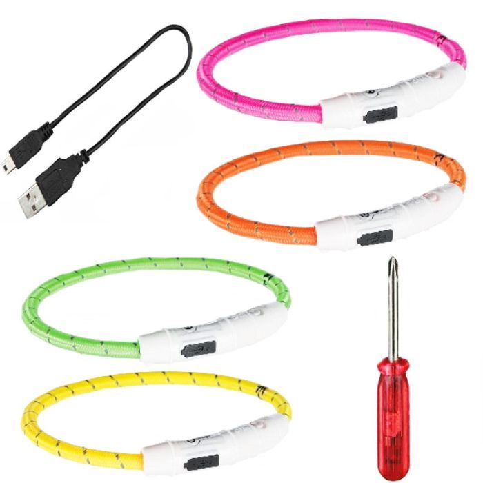 Ошейник для животных Trixie светящийся с USB M-L 45 см/7 мм розовый (4053032127074) изображение 3