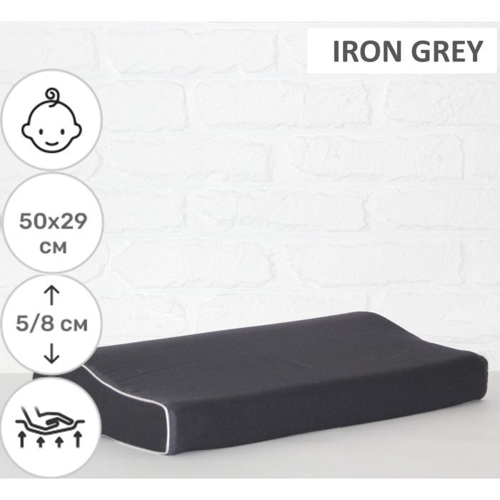 Подушка MirSon ортопедична 6112 Delicate satin Iron grey Kiddy Boy 50х29х5/ (2200003262667) зображення 2