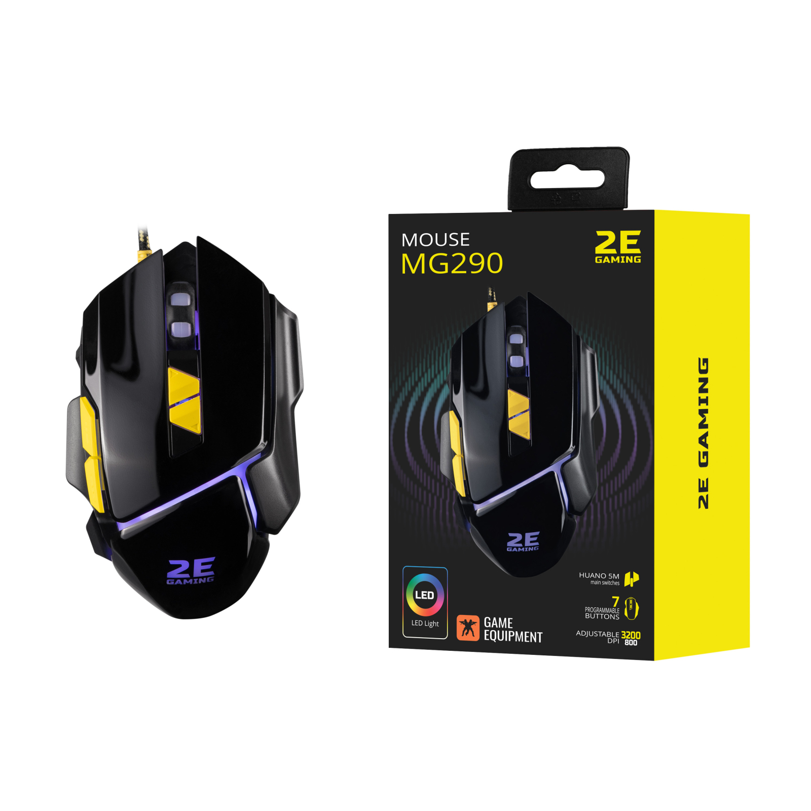 Мишка 2E Gaming MG290 LED USB Black (2E-MG290UB) зображення 3