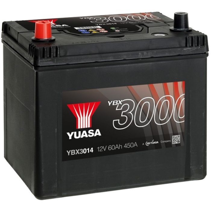 Аккумулятор автомобильный Yuasa 12V 60Ah SMF Battery (YBX3014)