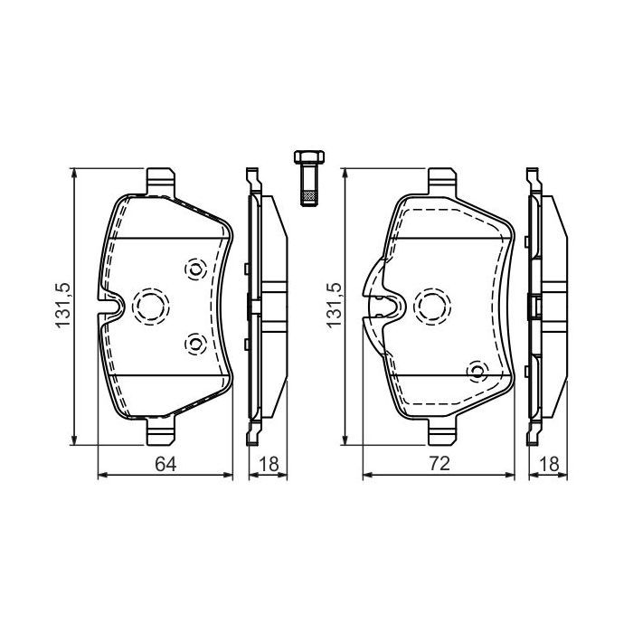 Гальмівні колодки Bosch 0 986 494 168 зображення 3