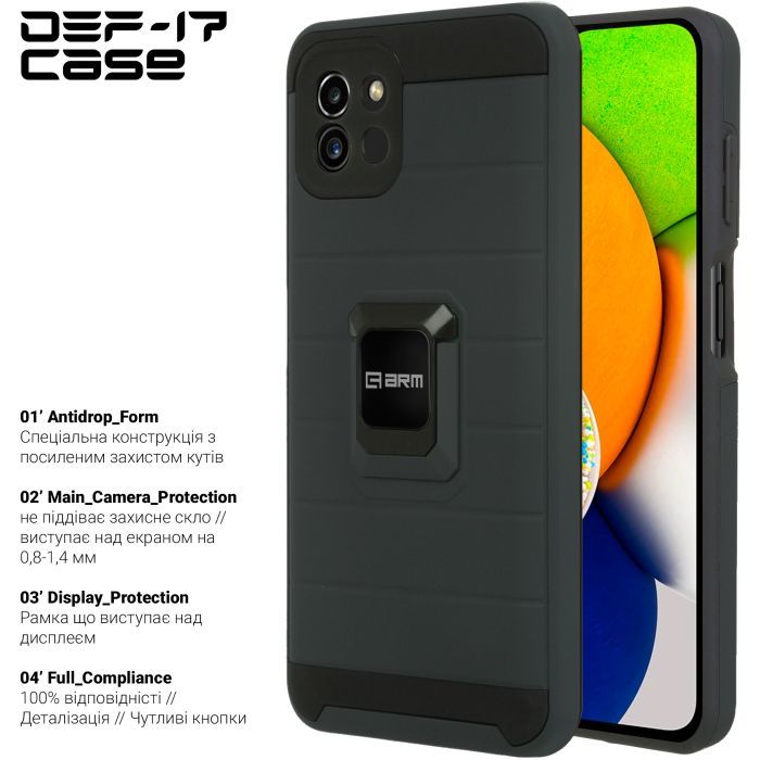 Чохол до мобільного телефона Armorstandart DEF17 case Samsung A03 (A035) Black (ARM61350) зображення 2