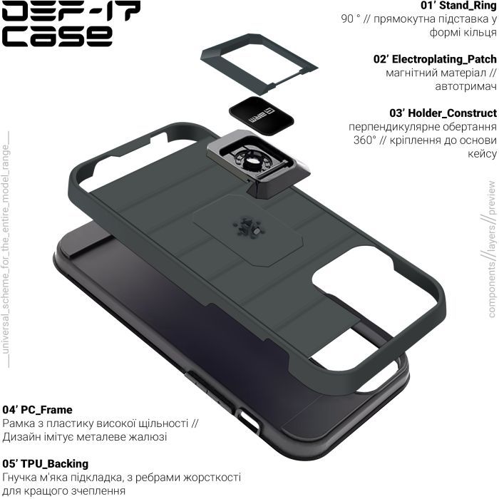 Чохол до мобільного телефона Armorstandart DEF17 case Samsung A03 (A035) Black (ARM61350) зображення 3