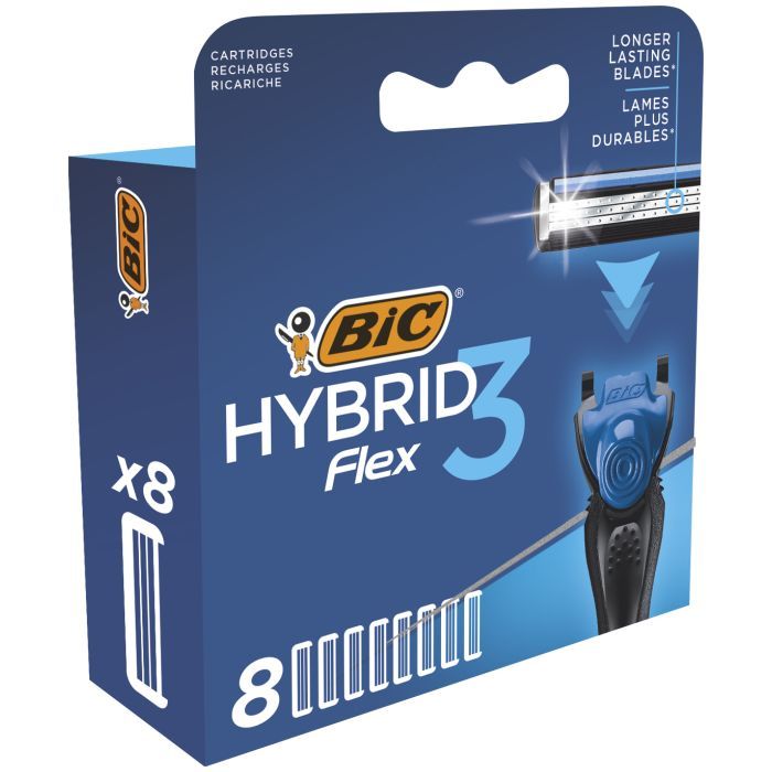 Сменные кассеты Bic Flex 3 Hybrid 8 шт. (3086123480933) изображение 2