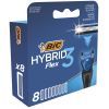 Сменные кассеты Bic Flex 3 Hybrid 8 шт. (3086123480933) изображение 2