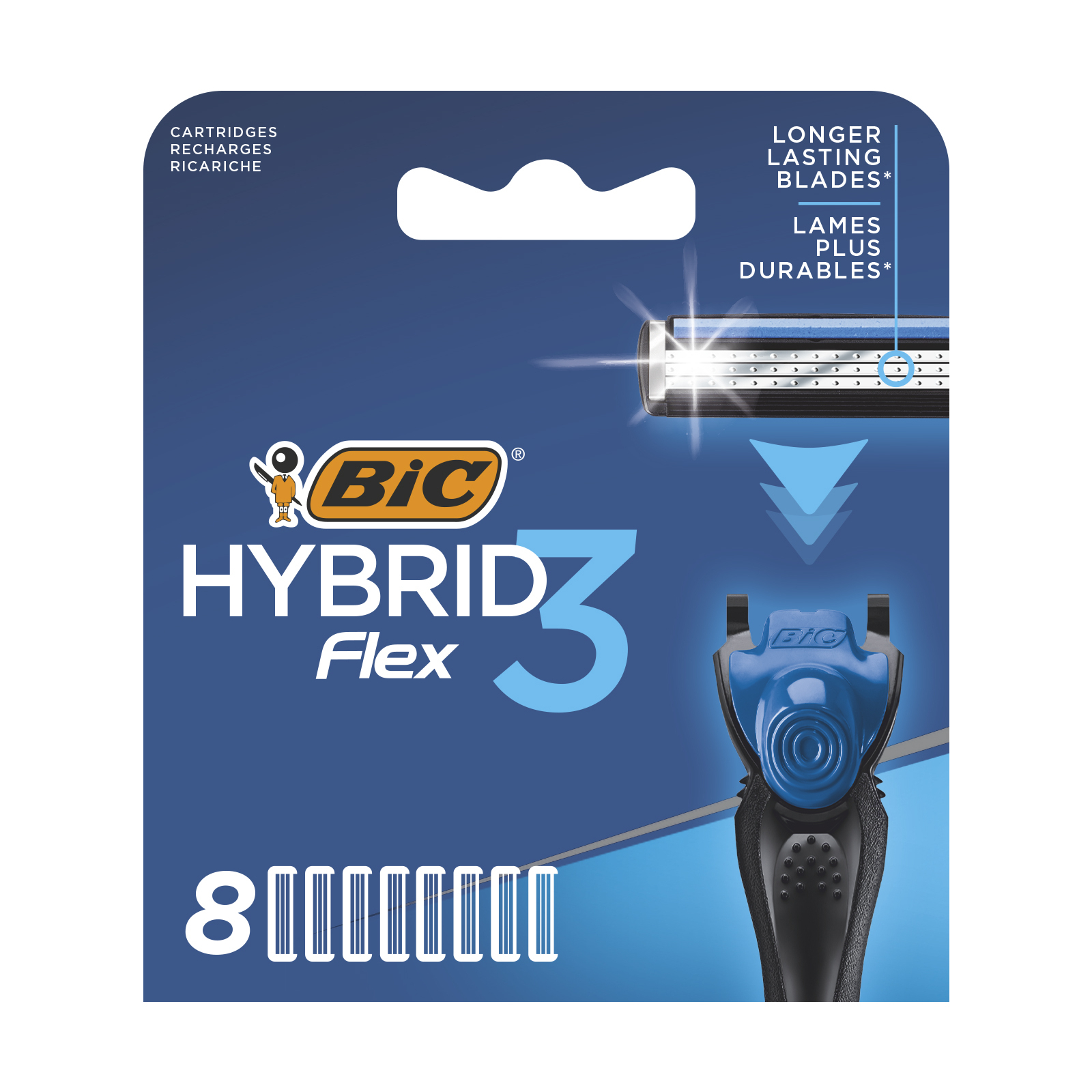 Сменные кассеты Bic Flex 3 Hybrid 4 шт. (3086123480926)