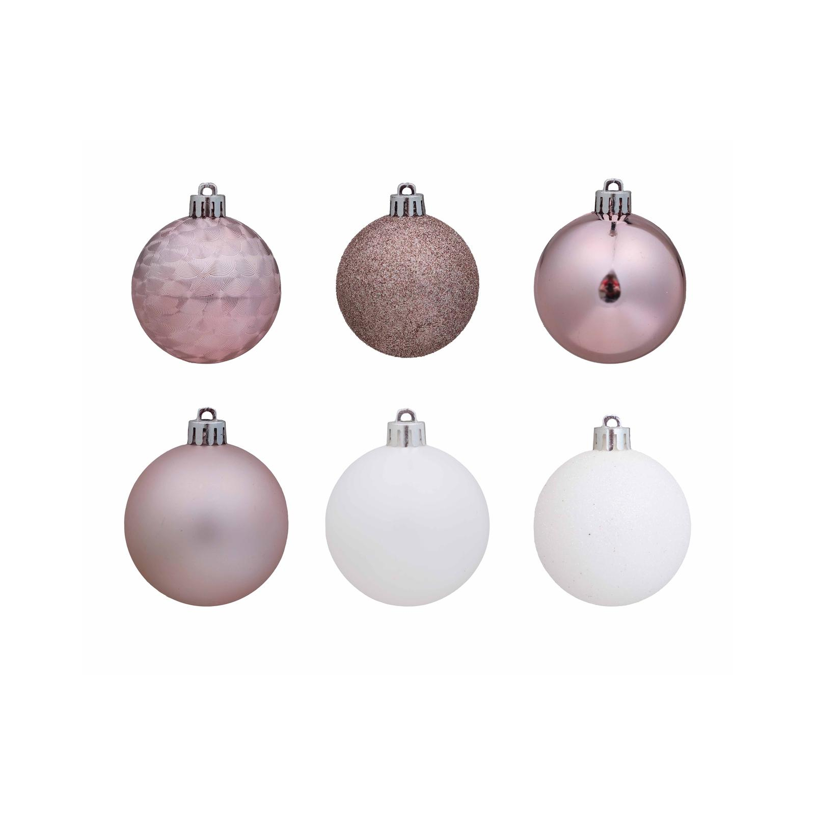 Елочная игрушка Chomik шарики 26 шт, 6 см, микс розово-белые (5900779840546_2) изображение 2