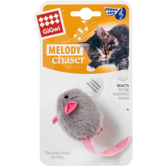 Игрушка для кошек GiGwi Melody chaser Мышка с электронным чипом 6 см (75040) изображение 2
