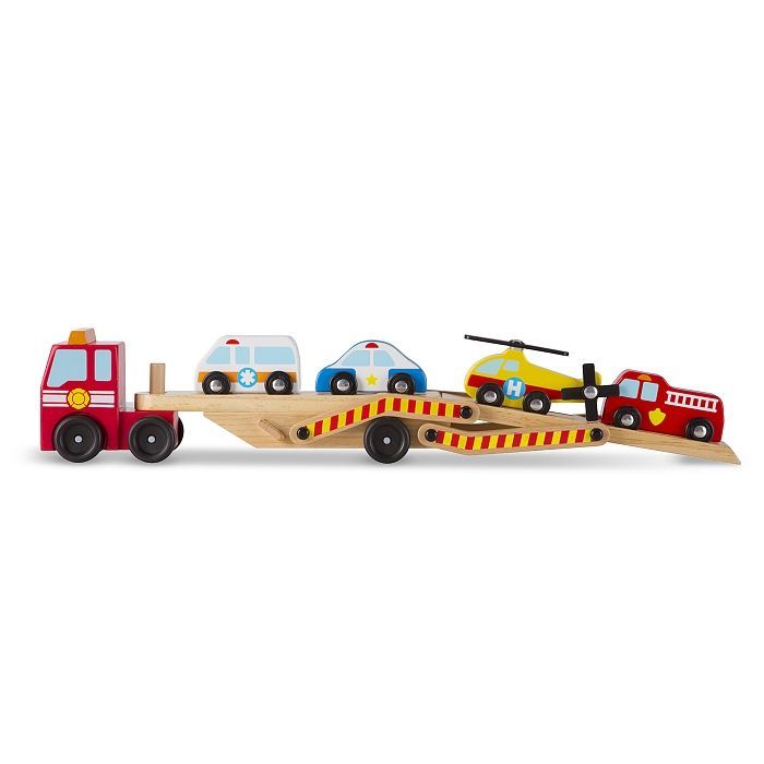 Игровой набор Melissa&Doug Деревянный аварийный перевозчик-трейлер (MD14610) изображение 2