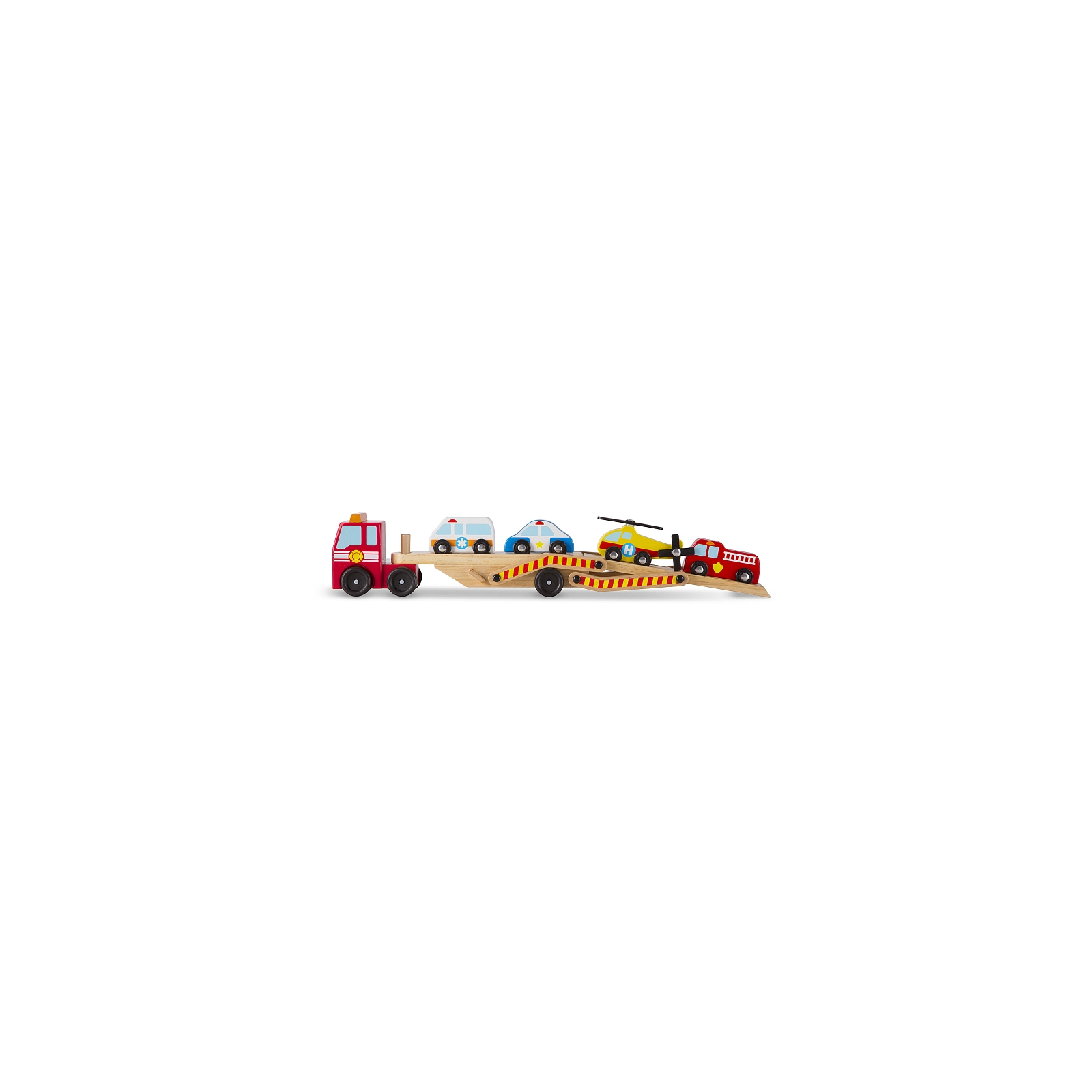 Игровой набор Melissa&Doug Деревянный аварийный перевозчик-трейлер (MD14610) изображение 2