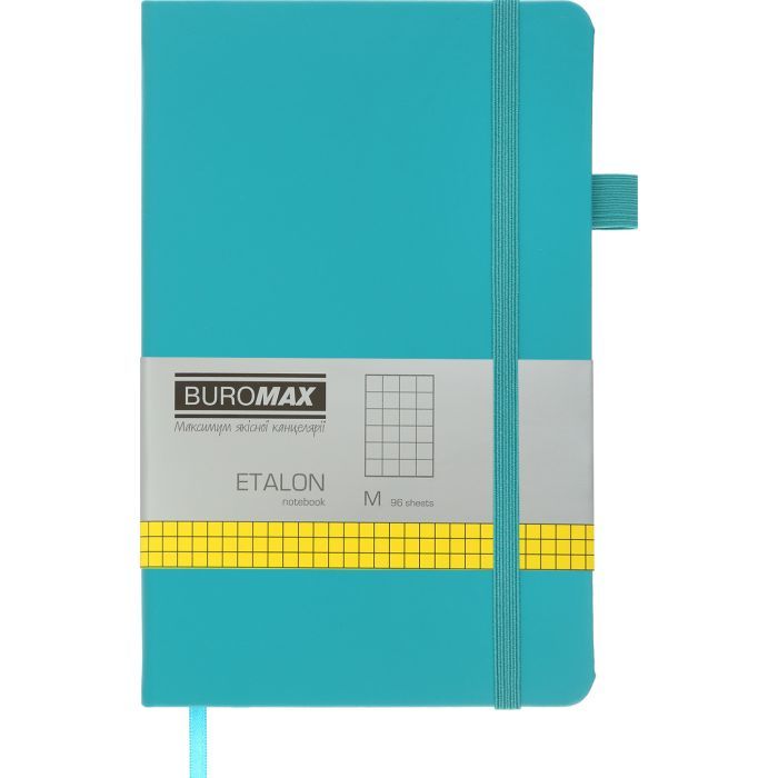 Книга записна Buromax Etalon 125x195 мм 96 аркушів в клітинку обкладинка зі штучної шкіри Рожева (BM.291160-10)