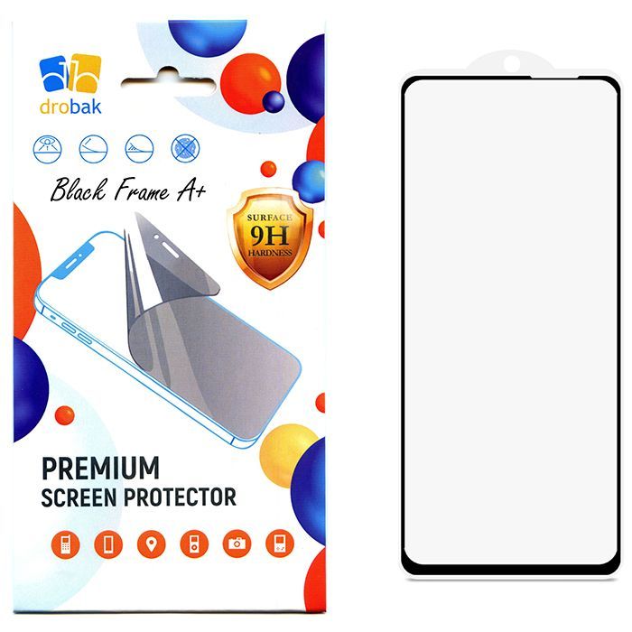 Скло захисне Drobak OPPO Reno6 Pro 5G Black Frame A+ (616162)