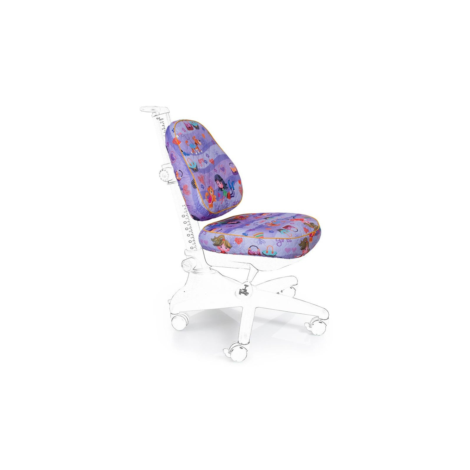 Чехол для кресла Mealux Conan фиолетовый с девочками (Чехол GL (S) (Y-317))