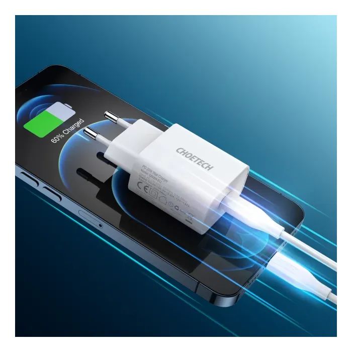 Зарядное устройство Choetech USB-С 20W PD/QC (Q5004-EU-WH) изображение 3