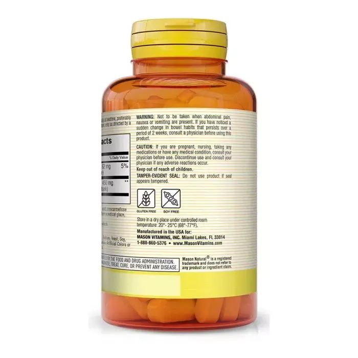 Трави Mason Natural Каскара Саграда, 450 мг, Cascara Sagrada, 100 каплет (MAV14041) зображення 3