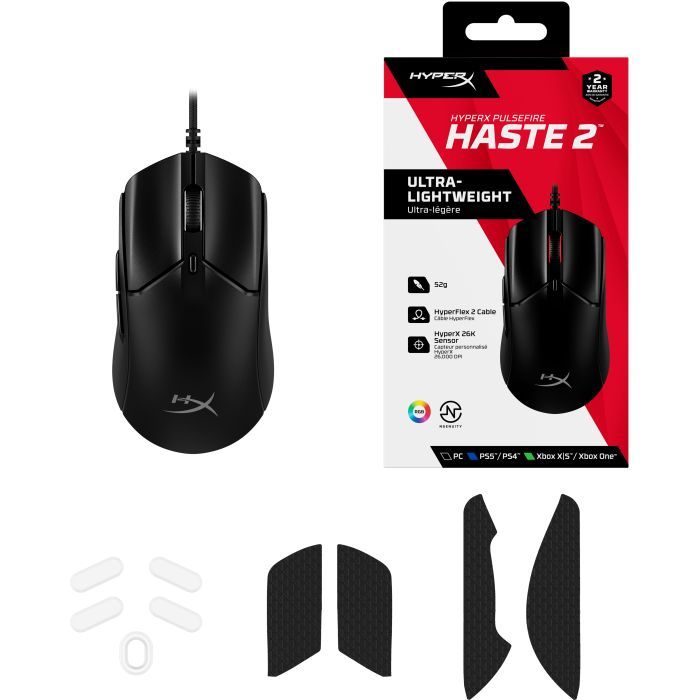 Мышка HyperX Pulsefire Haste 2 USB Black (6N0A7AA) изображение 9