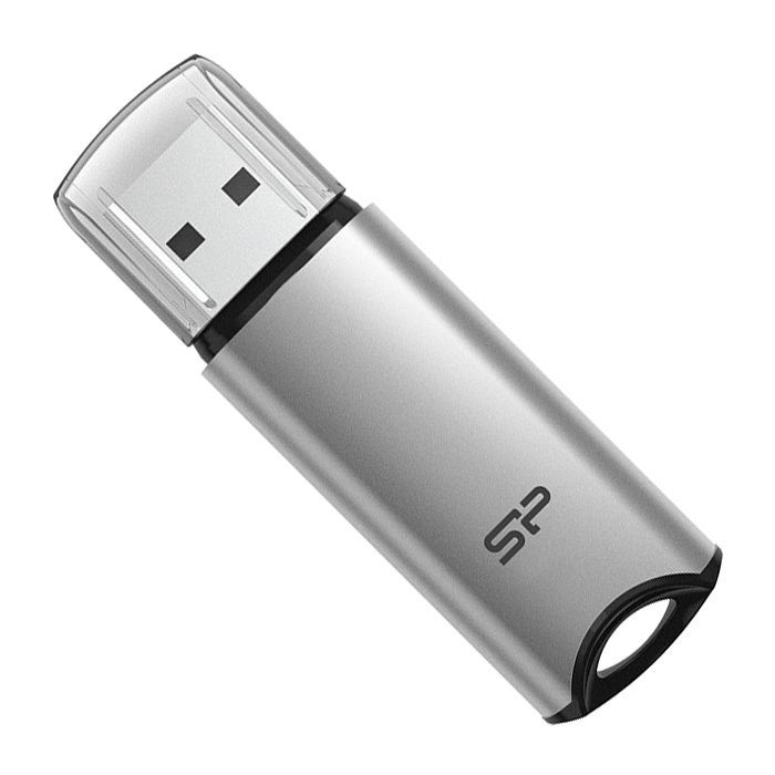 USB флеш накопитель Silicon Power 64 GB Silicon M02 Aluminum Silver USB 3.2 (SP064GBUF3M02V1S)