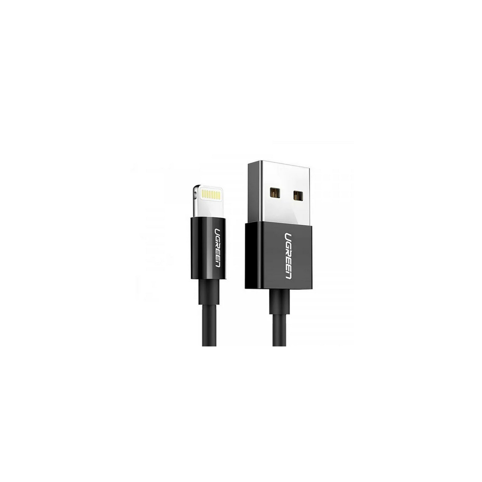 Дата кабель USB 2.0 AM to Lightning 1.0m US155 MFI Black Ugreen (US155/80822) изображение 2