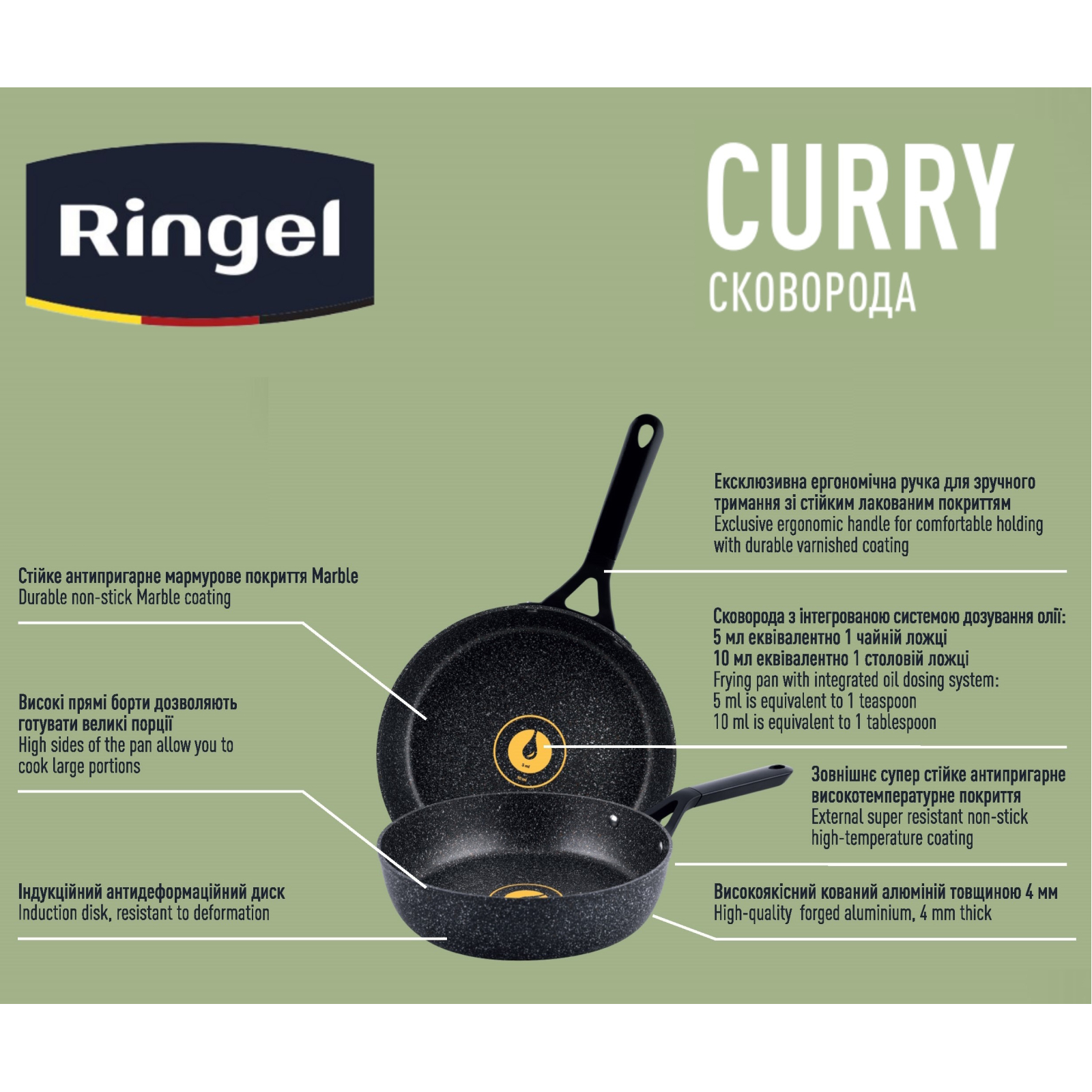 Сковорода Ringel Curry 24 см (RG-1120-24) изображение 2